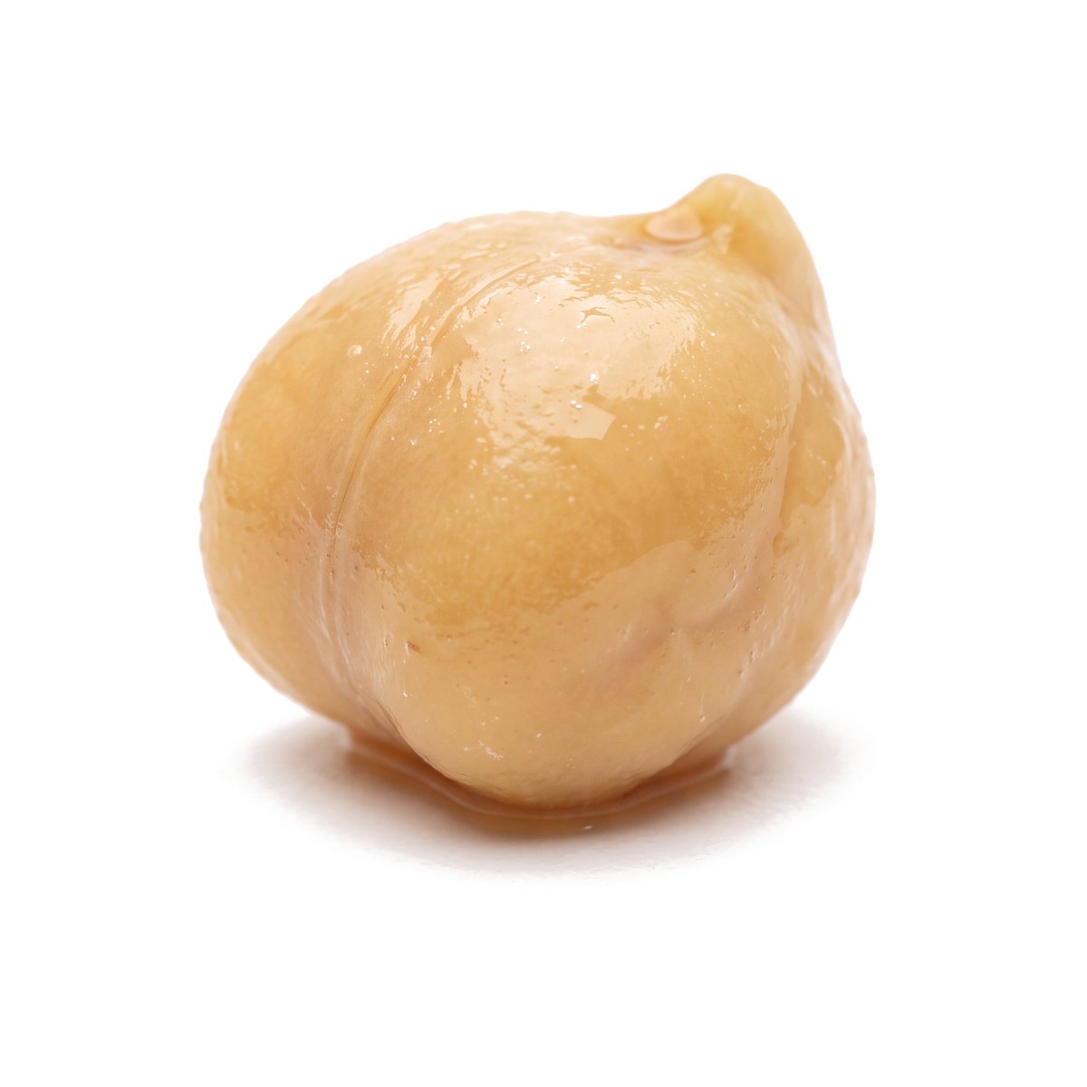 A single cooked garbanzo bean